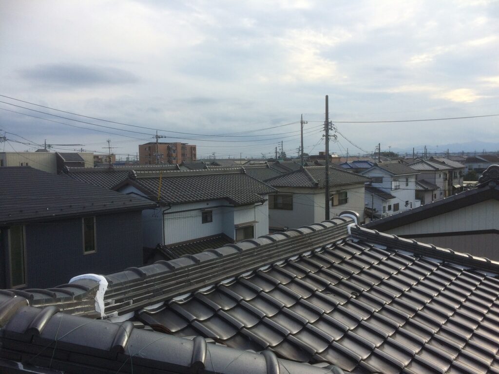 弥富市のリフォーム中の住宅でアンテナ取替工事