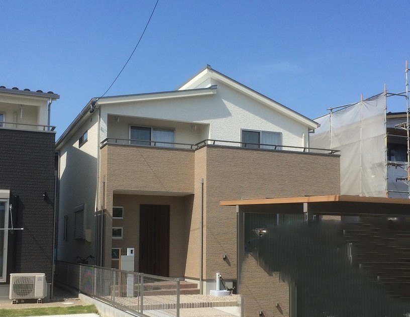 羽島市の新築で小さな地上波デジタル放送アンテナ工事