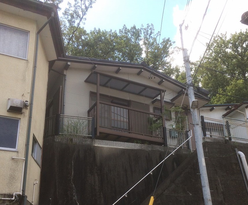 岐阜市の平屋既存住宅で地上波デジタル放送アンテナ工事