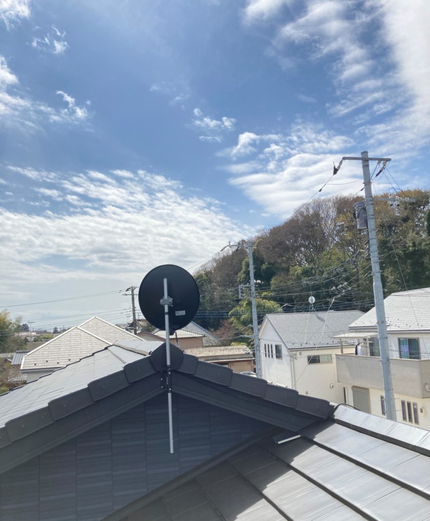 鎌ケ谷市の新築住宅に4K8K対応BSと地上波平面アンテナ工事