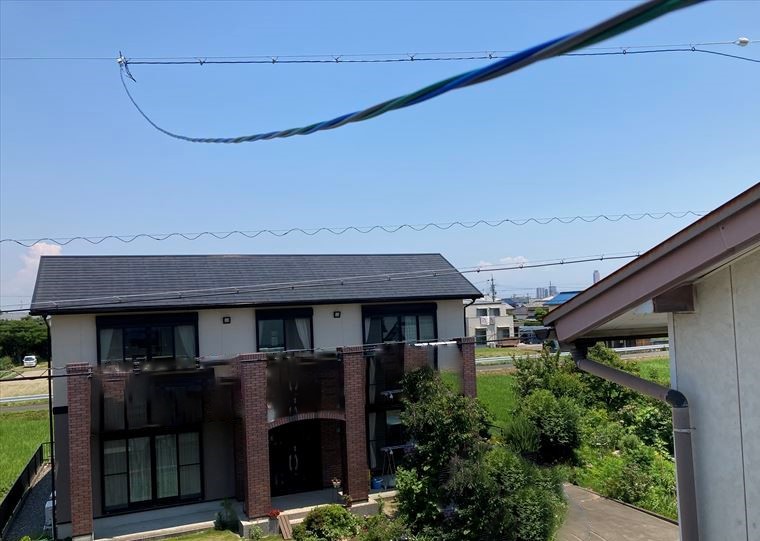 浜松市南区の新築でスタイリッシュな平面アンテナ取り付け工事