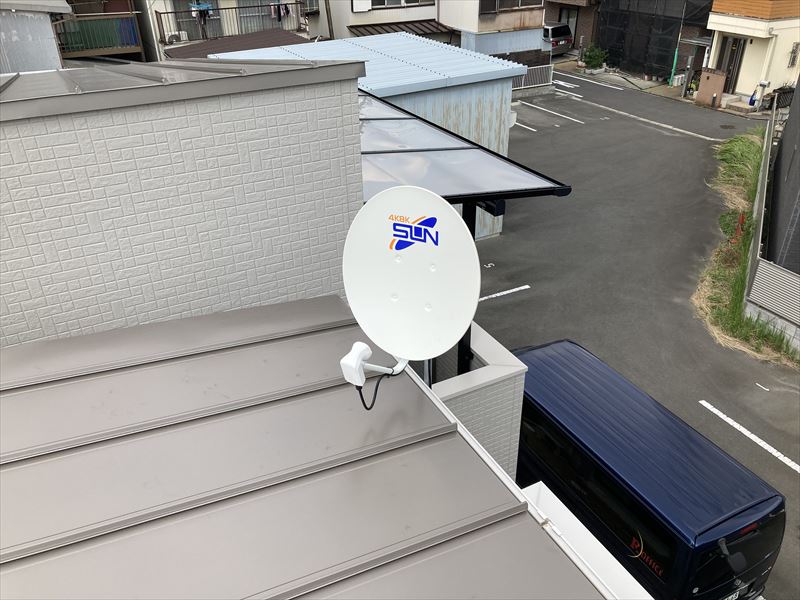 名古屋市南区の新築に目立ちにくいテレビアンテナ取り付け工事