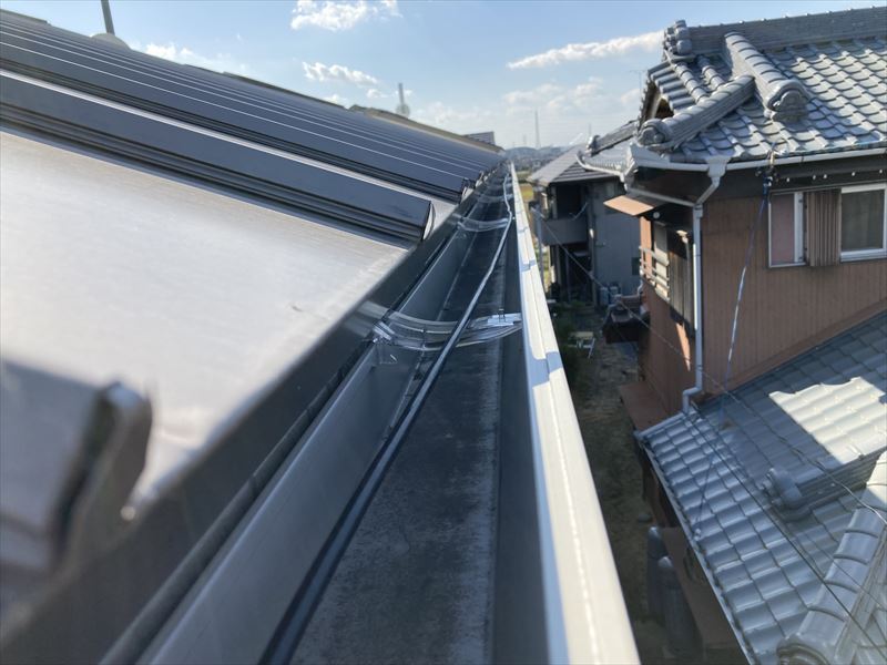 刈谷市今岡町の太陽光がある新築で4K8K対応BSと地上波デジタル放送アンテナ工事