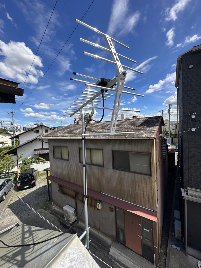 岐阜市田生越町で既存空き家でのテレビアンテナ工事