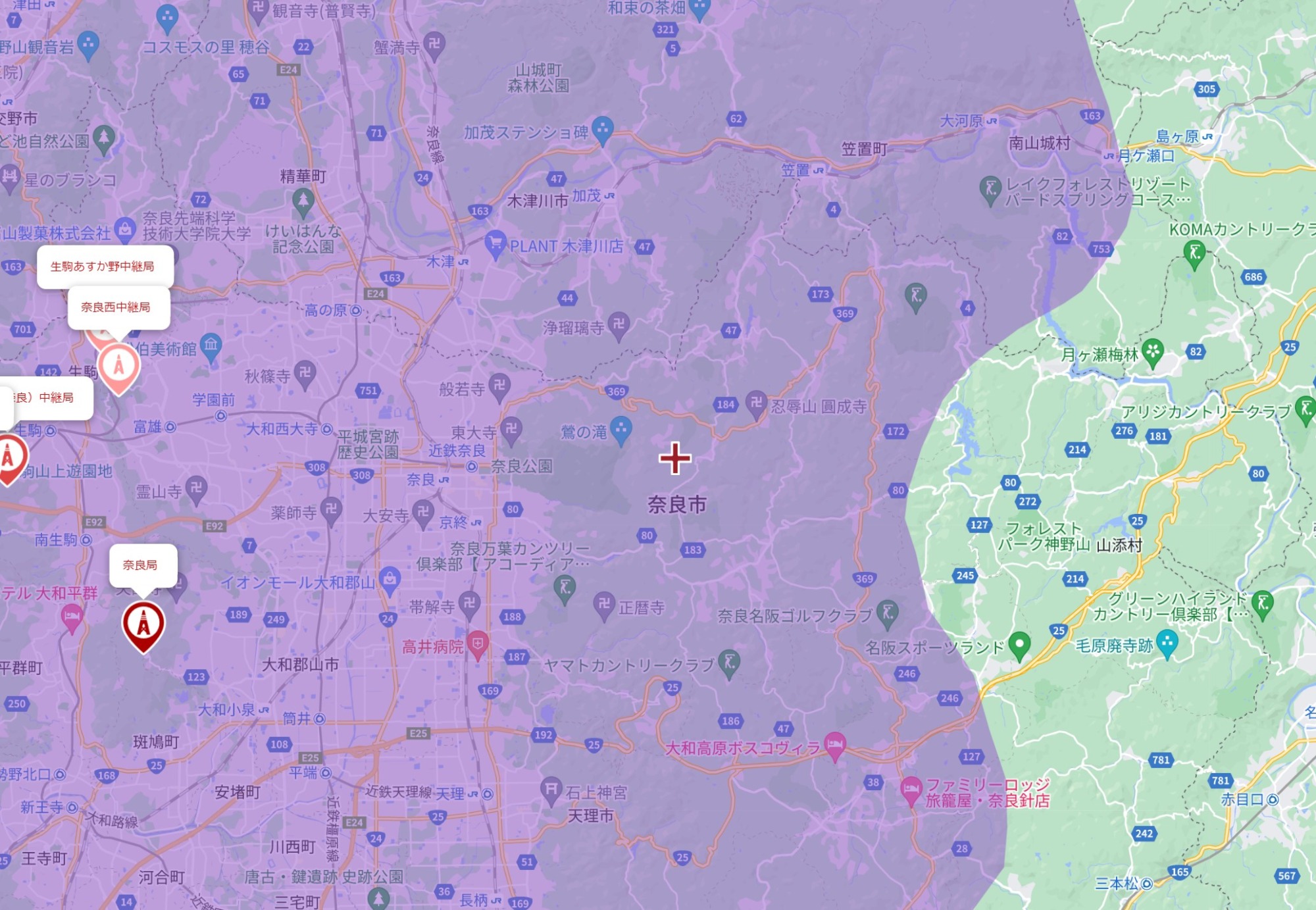 奈良市の電波状況（MBS）