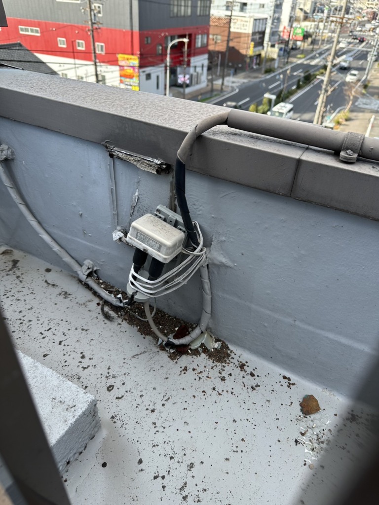 名古屋市中川区八熊通の3階建て既存住宅でケーブルテレビからアンテナへの切り替え工事