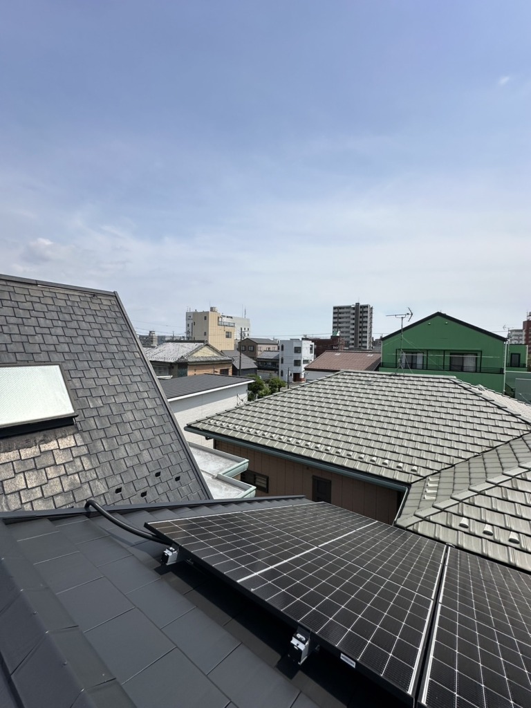 一宮市泉の新築に屋根馬を使った小型デザインアンテナ工事