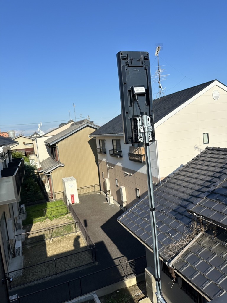 稲沢市稲葉の平屋新築でのデザインアンテナサイドベース工事