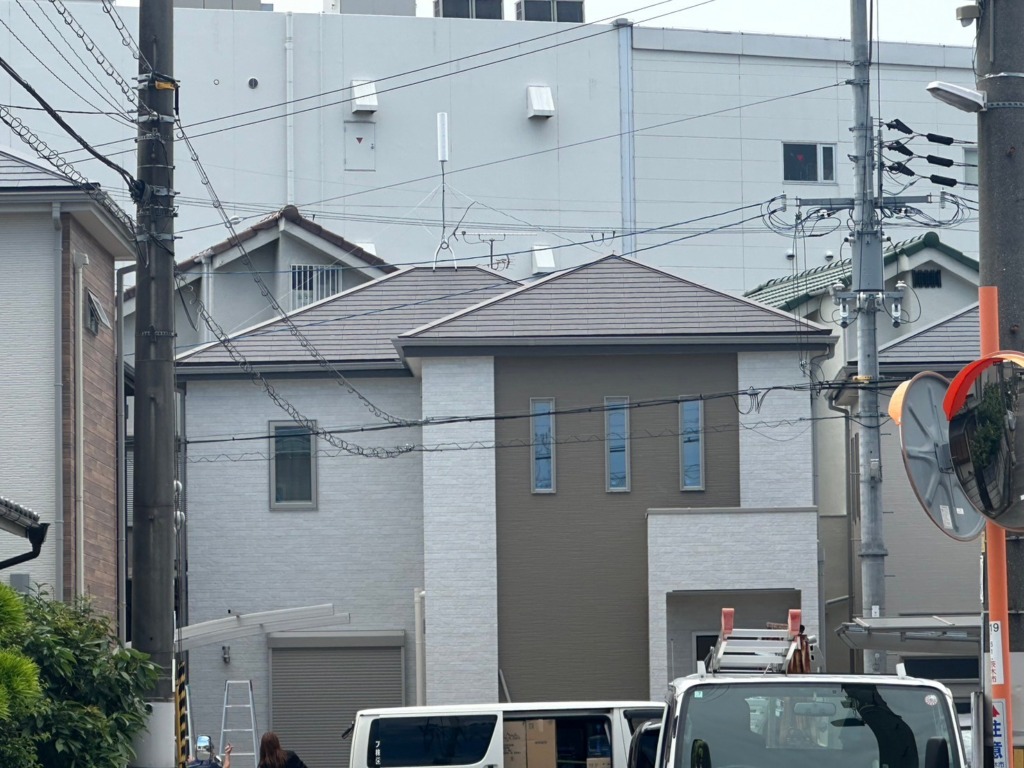 茨木市沢良宜西の新築でのユニコーンアンテナ工事
