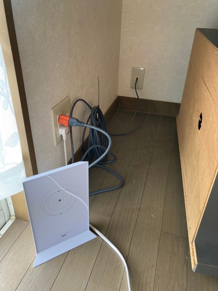 東伊豆町大川の別荘でスターリンクアンテナ工事