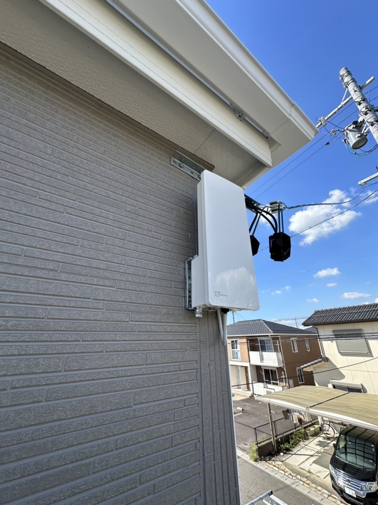 一宮市起の電波が弱い地域でのデザインアンテナ壁面工事