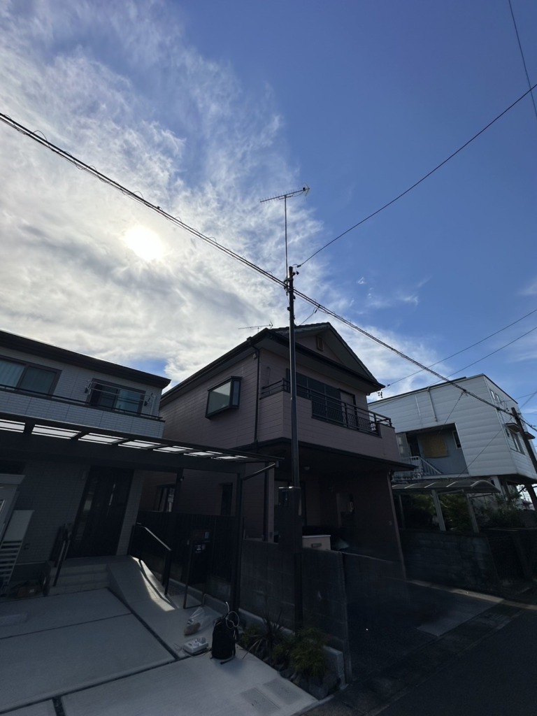岐阜市大福町のスッキリポール設備がある既存住宅で受信不良修理