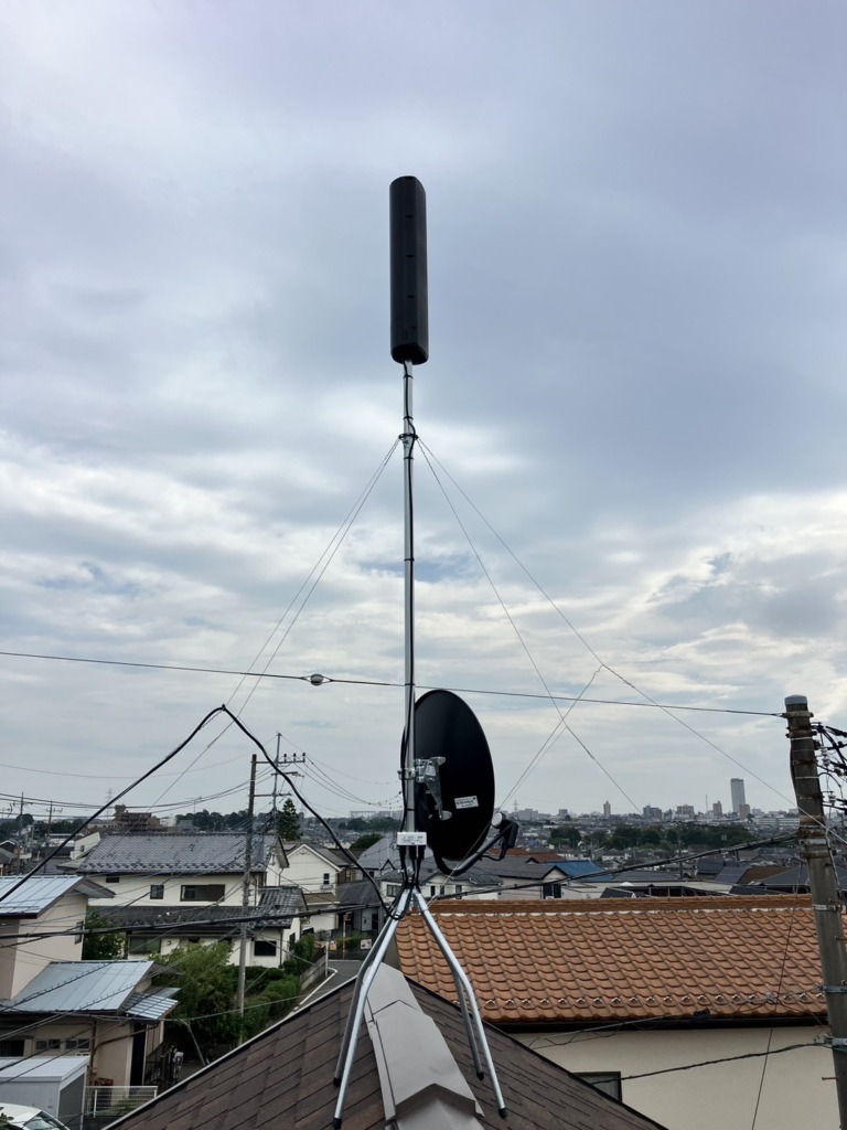 所沢市久米の新築に4K8K放送対応BSと地デジユニコーンアンテナ工事