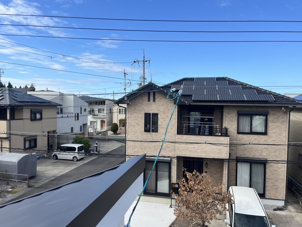 東近江市東沖野の新築平屋でのお洒落なデザインアンテナ壁面工事