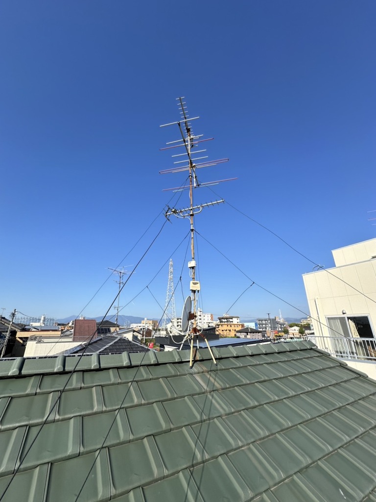 瑞穂市馬場春雨町の既存住宅で光テレビからアンテナへの切り替え工事