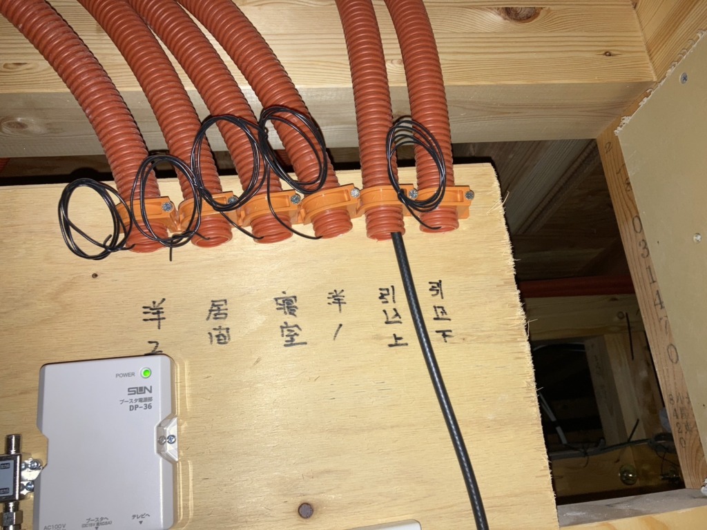 額田郡幸田町大草の太陽光パネルがある光仕様の新築に4K8K放送対応BSとユニコーンアンテナ工事