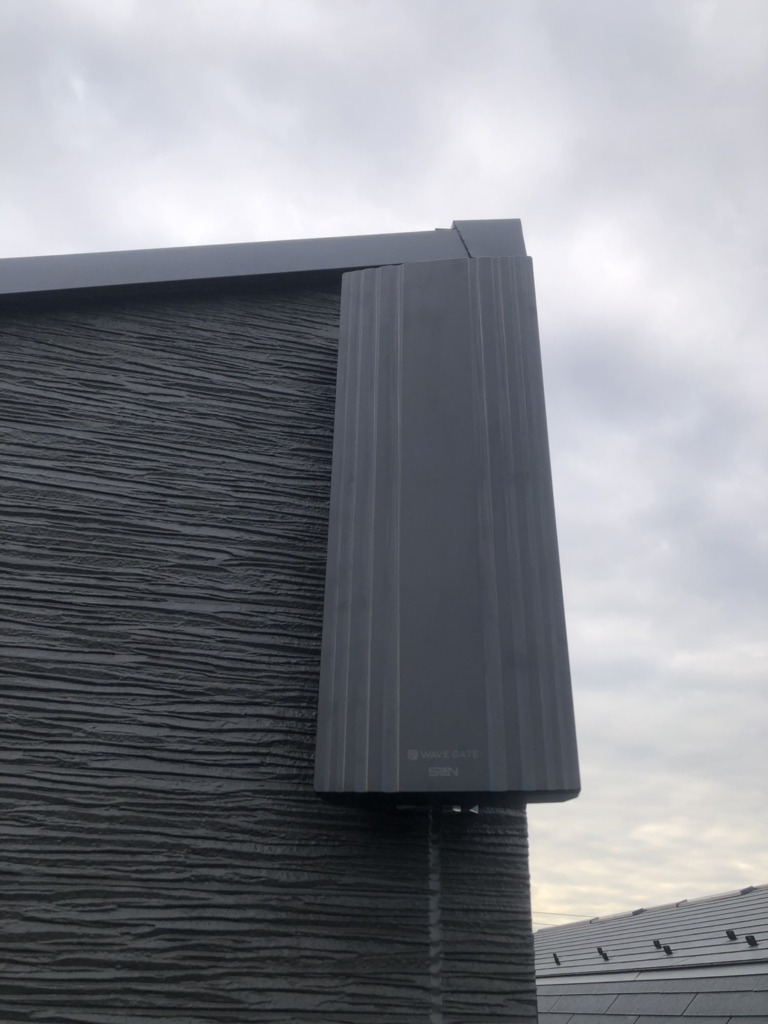 東京都大田区北馬込の新築にお洒落なデザインアンテナ壁面工事