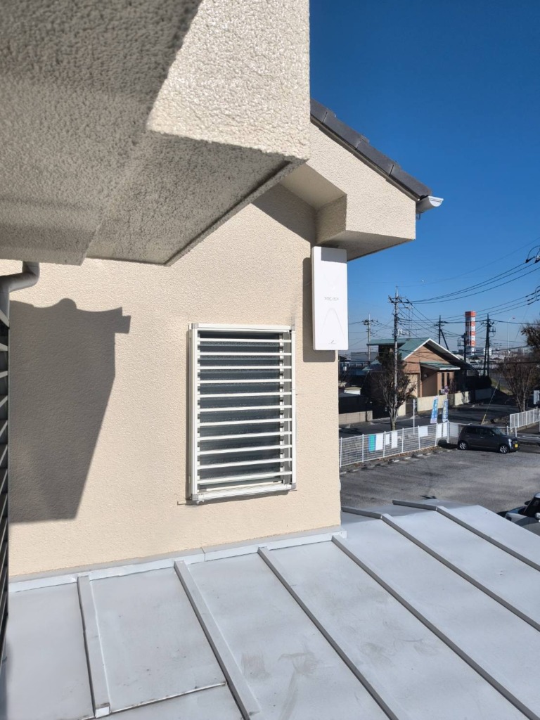 草加市長栄の既存住宅でケーブルテレビから地デジデザインアンテナへの切り替え工事