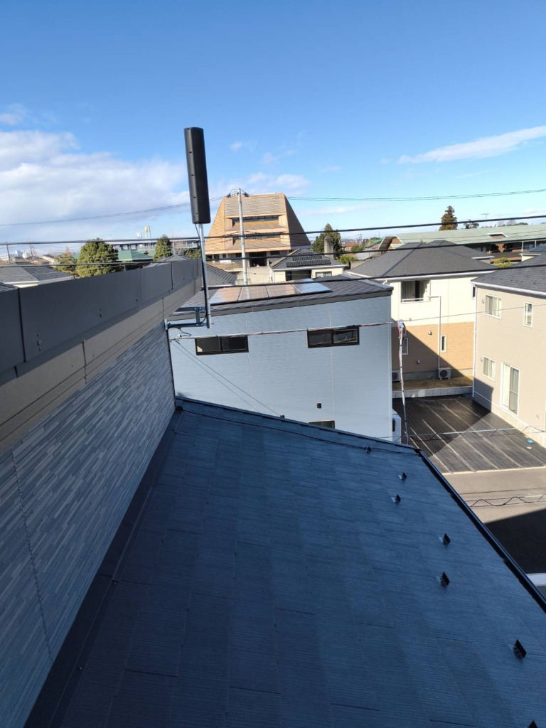 八街市八街の新築にスタイリッシュなユニコーンアンテナ工事