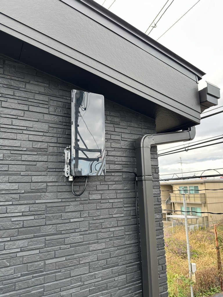 岐阜市茜部寺屋敷の新築でのデザインアンテナ壁面工事