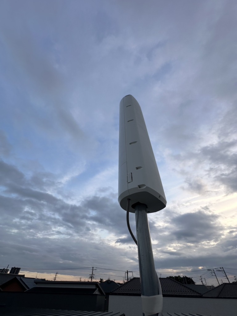 一宮市木曽川町黒田の光仕様の新築住宅でのユニコーンアンテナ工事