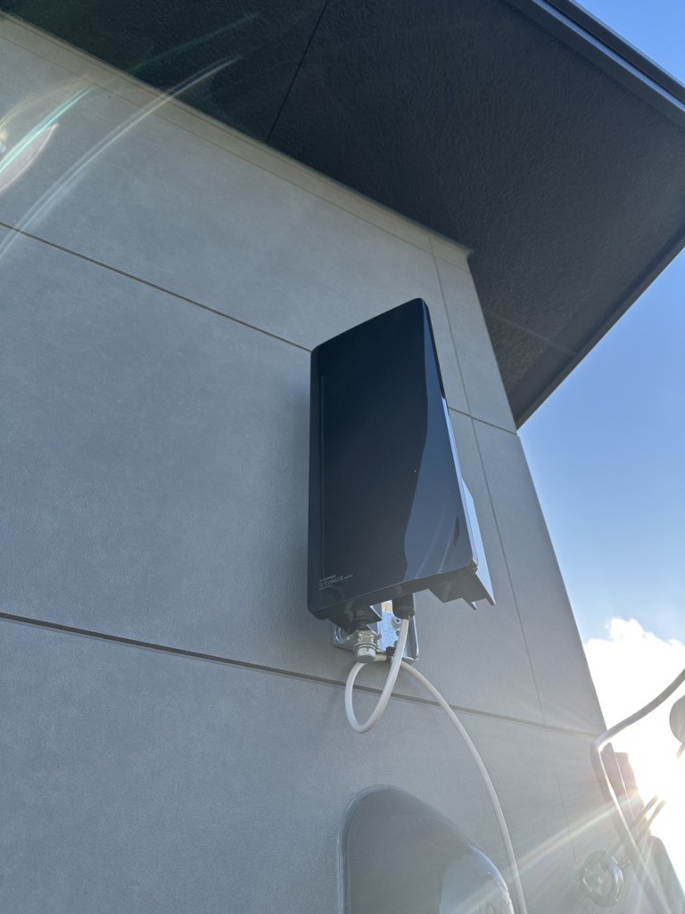 江南市宮後町の光仕様の新築でのデザインアンテナ壁面工事