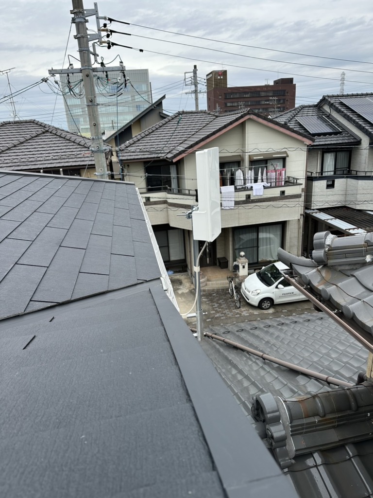 一宮市篭屋の新築に小型フラットアンテナ工事