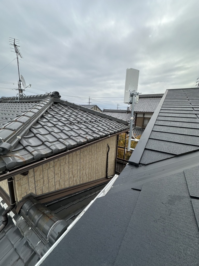 一宮市篭屋の新築に小型フラットアンテナ工事