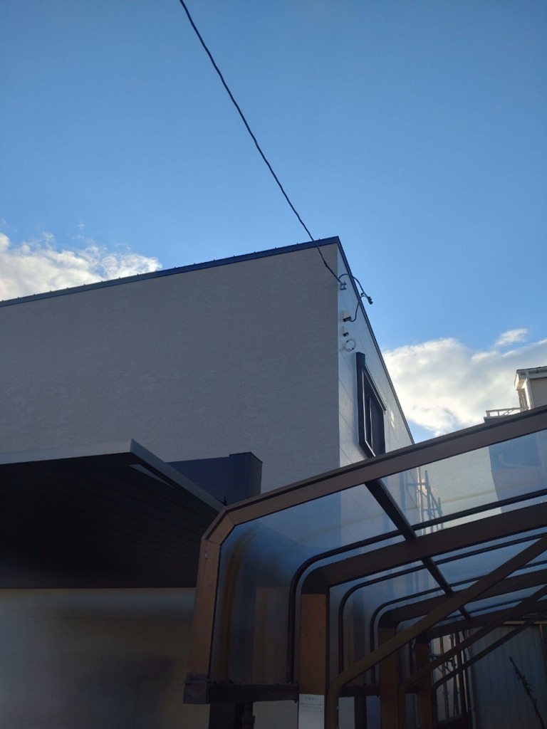 名古屋市守山区大森の他店様で断られた新築での新築デザインアンテナ壁面工事