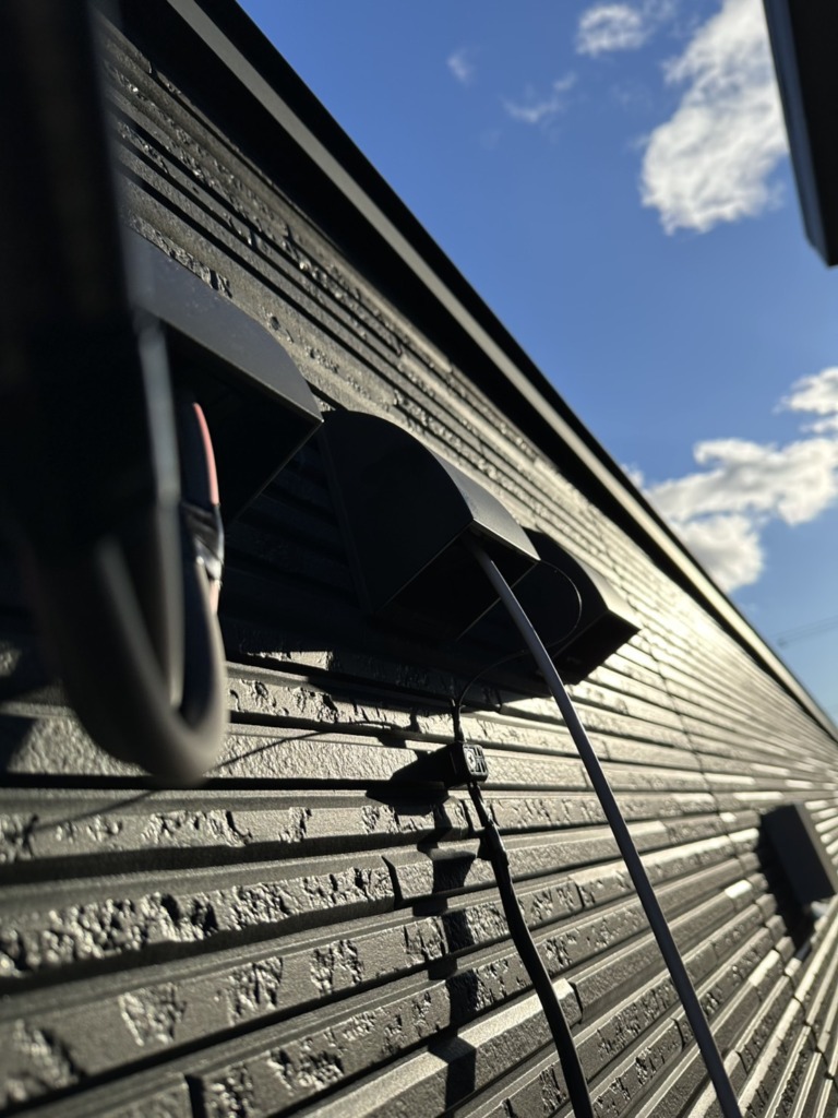 一宮市観音寺のアンテナ配線がない光仕様新築でのデザインアンテナ壁面工事