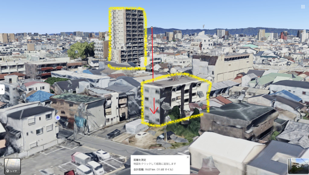 大阪市住之江区住之江の3階建て新築に外から見えない地上波デジタル放送屋根裏アンテナ工事