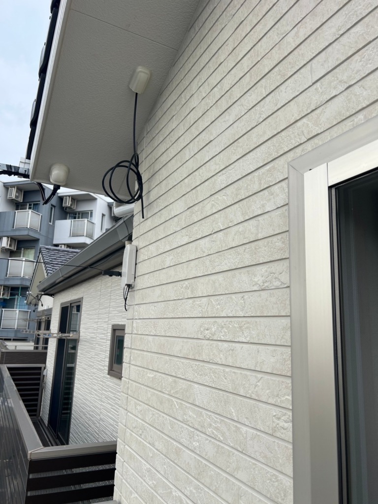 稲沢市正明寺の新築にお洒落で災害に強いデザインアンテナ壁面工事