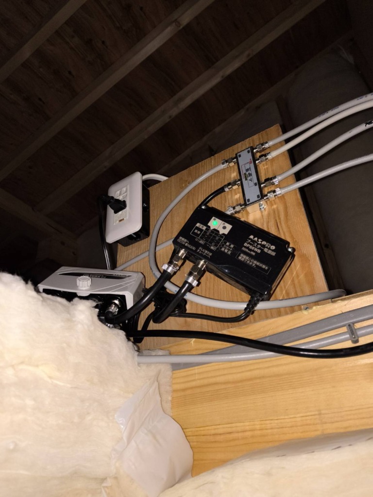 長生郡一宮町東浪見の新築に安定受信目的の八木式アンテナサイドベース工事