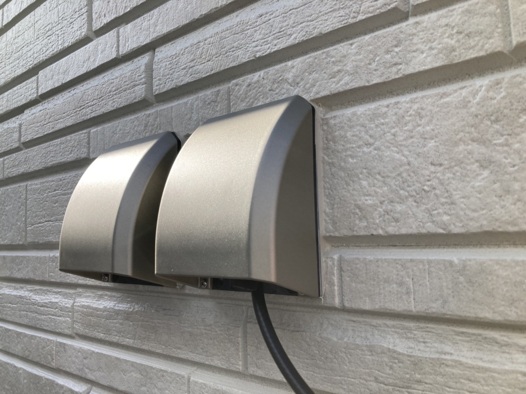 名古屋市中村区大秋町の光仕様新築でのデザインアンテナ壁面工事