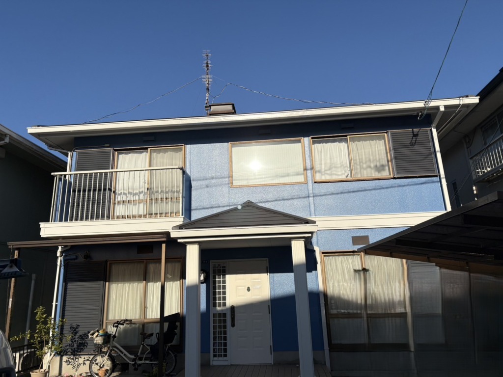 大津市月輪で衛星放送受信不良に伴いBSアンテナ交換工事