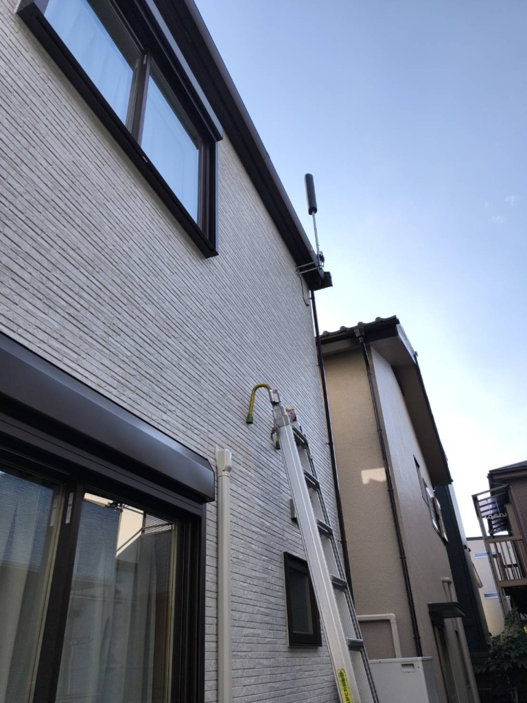 千葉市中央区末広の新築でスタイリッシュなユニコーンアンテナ工事