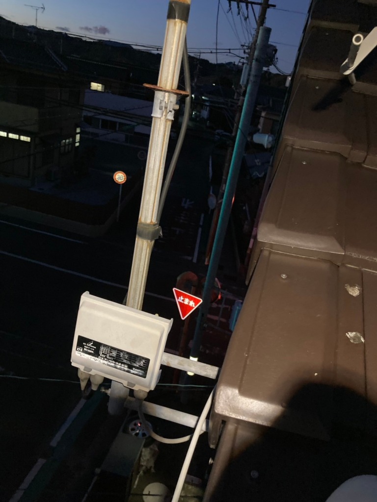 島田市東町の既存住宅でテレビ受信不良に伴うアンテナ交換工事