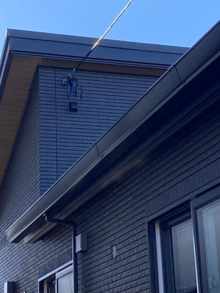 浜松市中央区蜆塚の光仕様の一条工務店新築平屋での屋根裏アンテナ工事