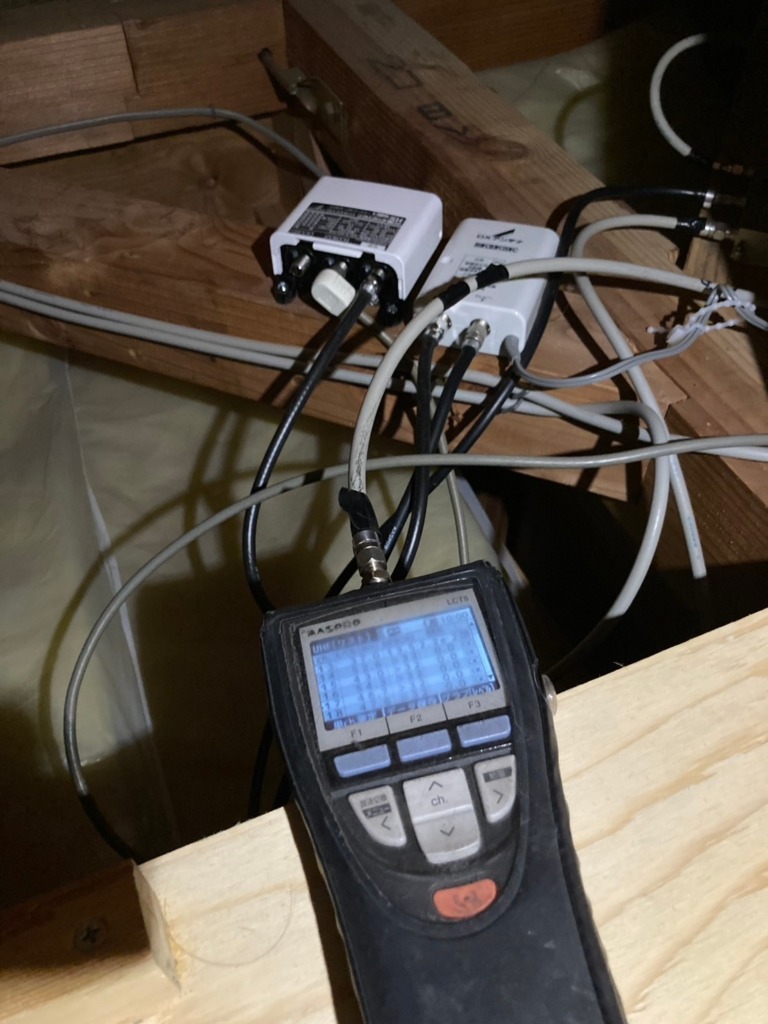 島田市東町の既存住宅でテレビ受信不良に伴うアンテナ交換工事