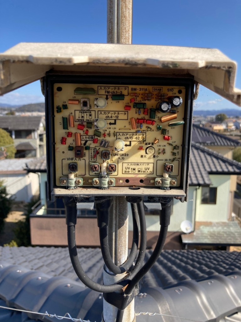浜松市浜名区新原でテレビ受信不良によるアンテナ修理