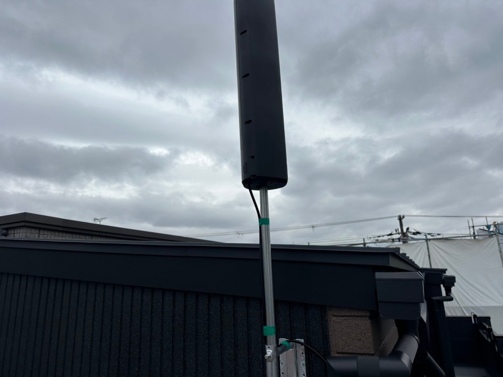 守口市滝井元町の近畿不動産様3階建て新築 スタイリッシュなユニコーンアンテナ工事