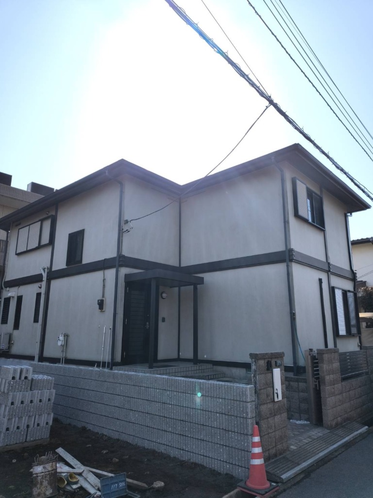 船橋市古和釜町の既存住宅でアンテナ倒壊に伴う交換工事