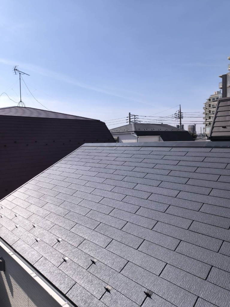 江戸川区西小岩のオープンハウス様新築　BSと地上波の壁面テレビアンテナ工事