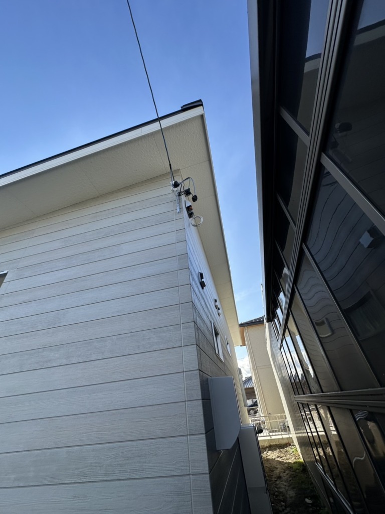 一宮市三条のアサヒグローバルホーム様平屋新築　地上波デジタル放送テレビアンテナ工事