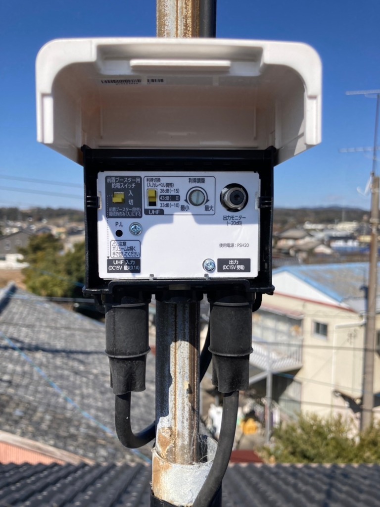 浜松市浜名区新原でテレビ受信不良によるアンテナ修理