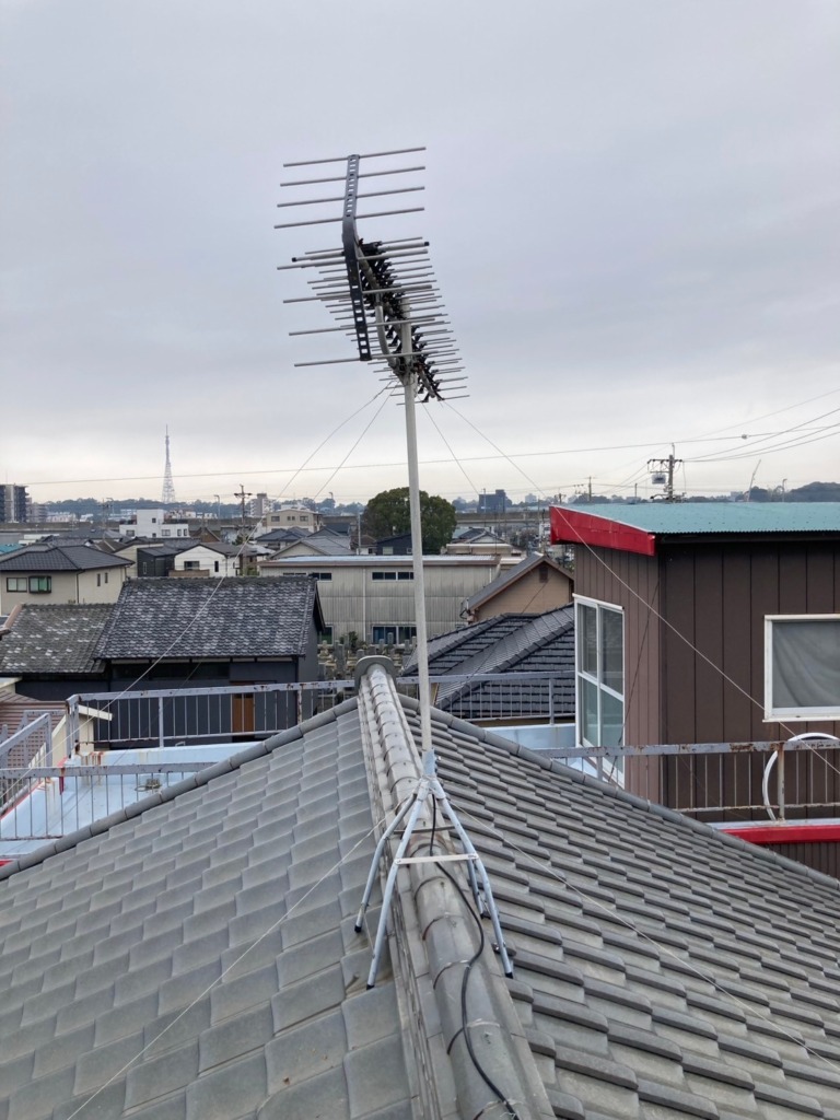 浜松市中央区新津町の既存住宅でテレビ視聴不良修理