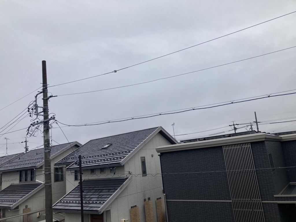 各務原市蘇原申子町のセキスイハイム様新築 スッキリポールへの地上波ユニコーンアンテナ工事