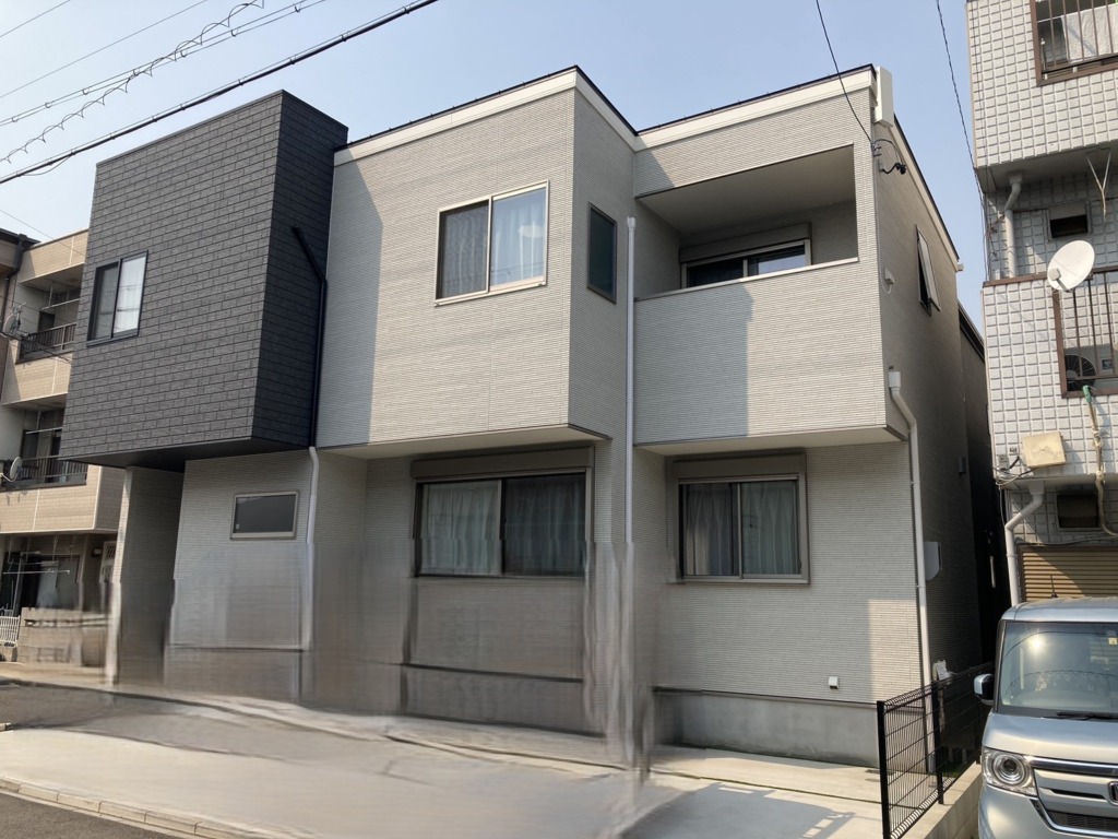 名古屋市北区水草町のアーレックス様新築　お洒落なデザインアンテナ壁面工事