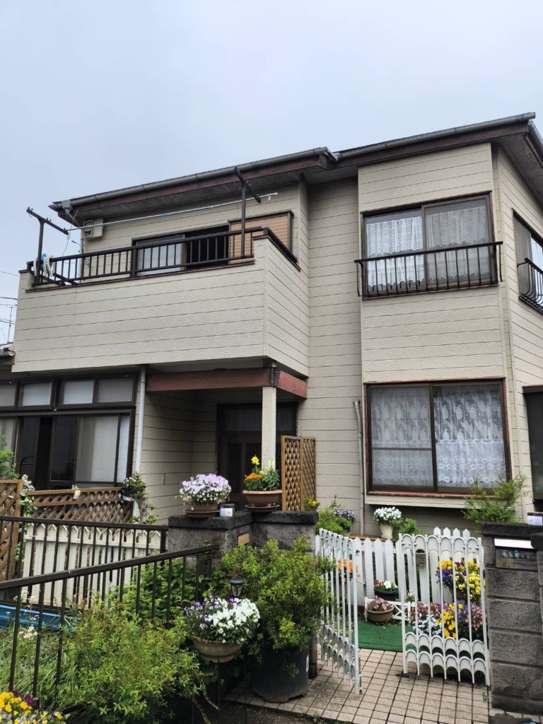 千葉市若葉区貝塚町の既存住宅 災害に強いデザインアンテナ壁面工事