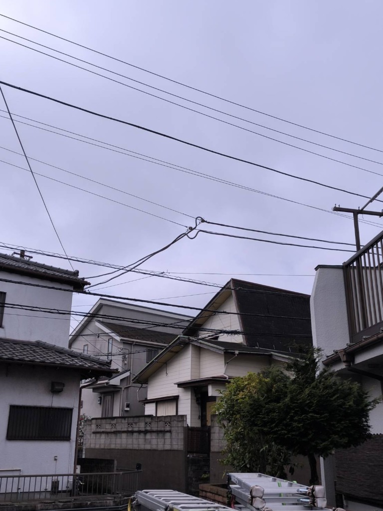 千葉市若葉区貝塚町の既存住宅 災害に強いデザインアンテナ壁面工事